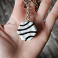 Little Debbie Zebra Cake Keychain - Handmade Polymer Clay Keychain - Quirky Accessories