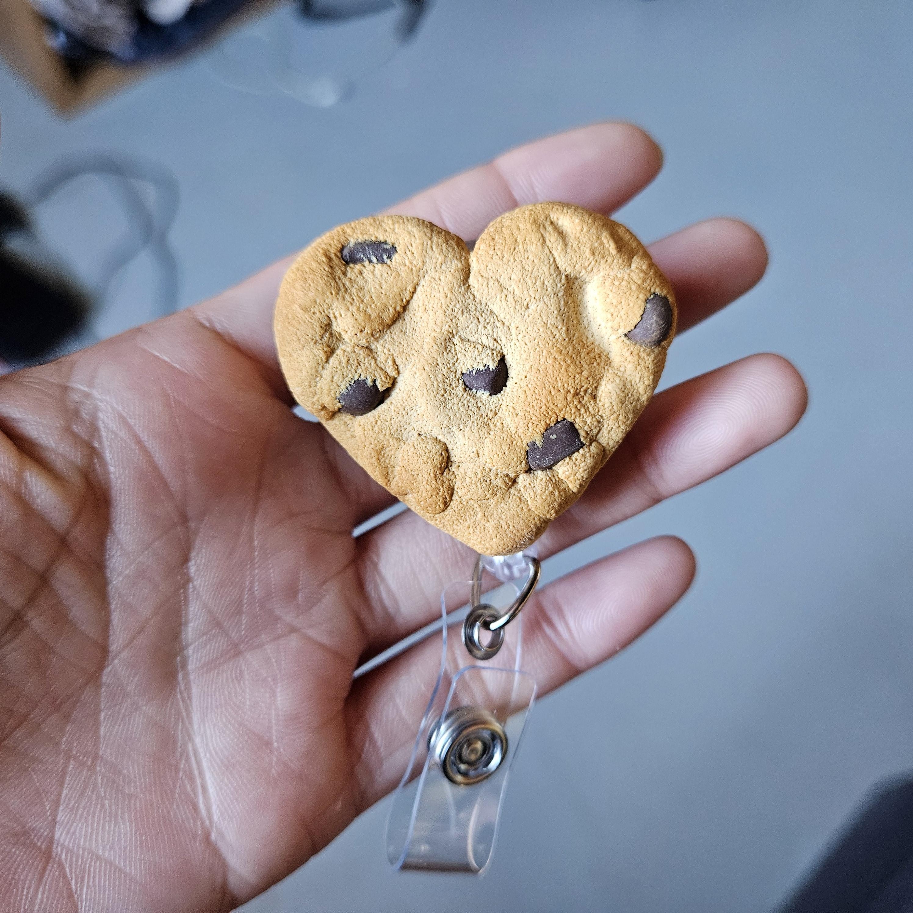 Chocolate Chip Cookie Badge Clip