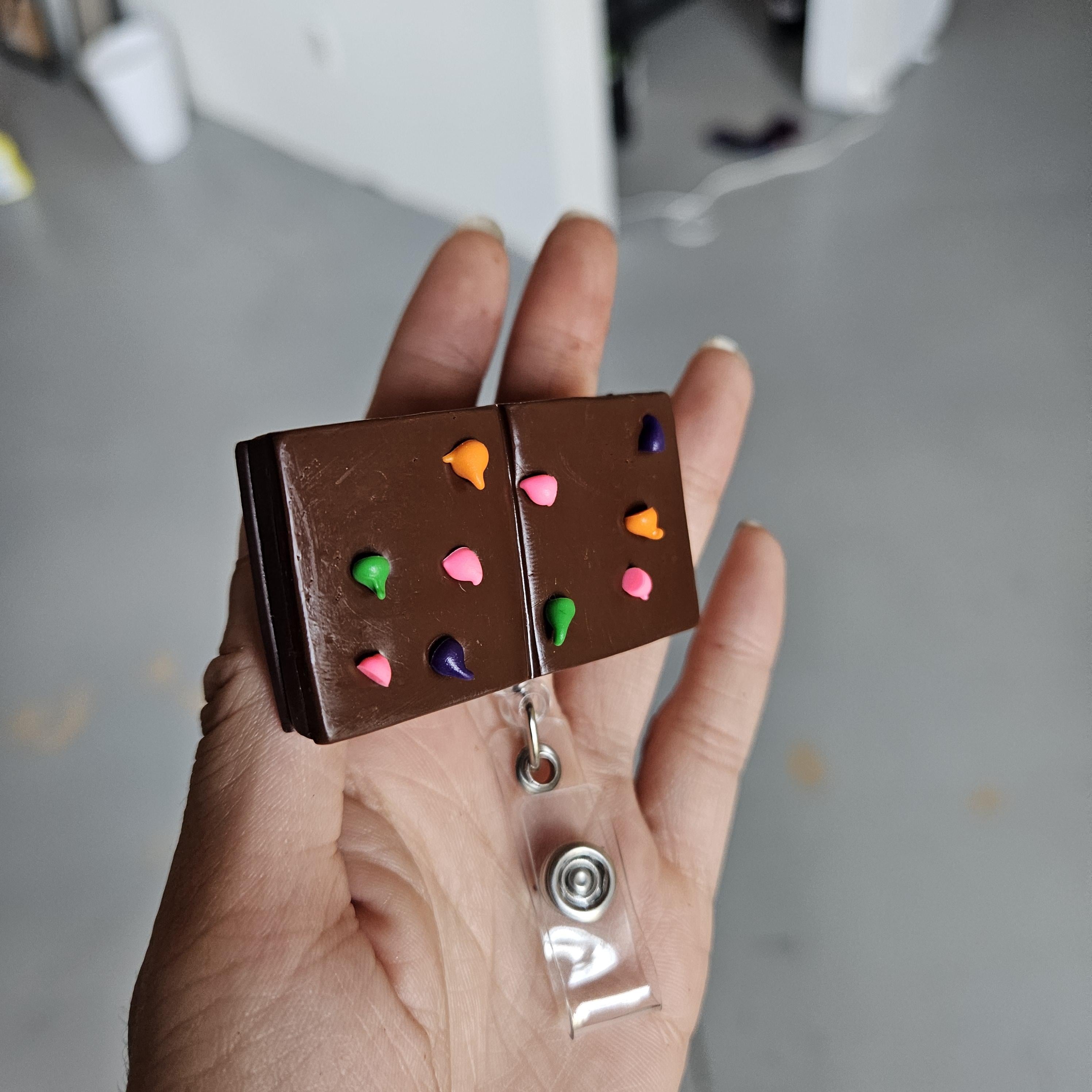 Cosmic Brownie Badge Reel - Sweet and Stylish ID Holder