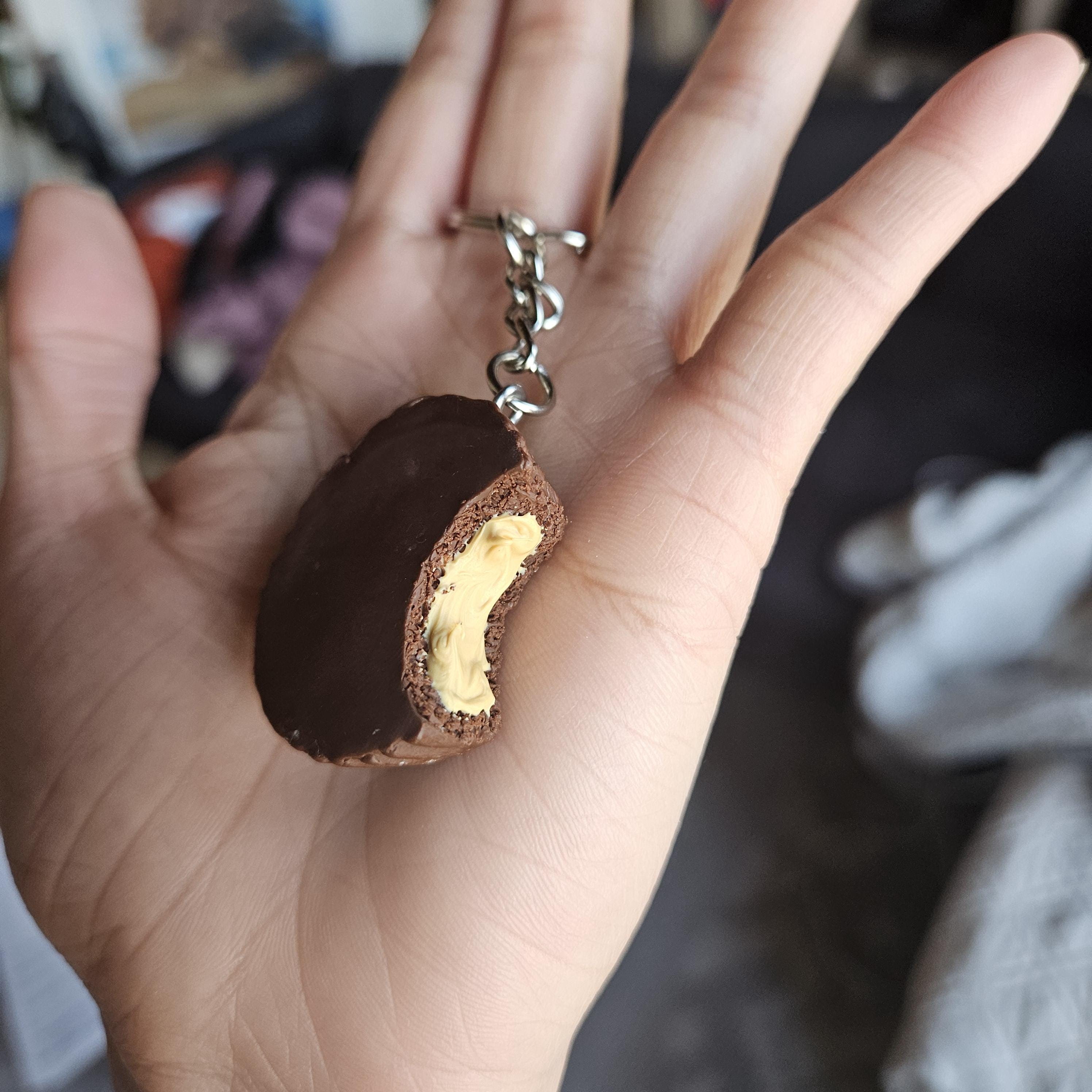 Reese's Peanut Butter Cup Keychain – Handmade Candy Lover Charm