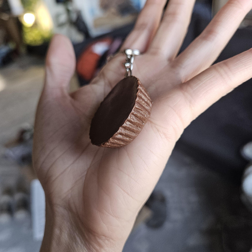 Reese's Peanut Butter Cup Keychain – Handmade Candy Lover Charm