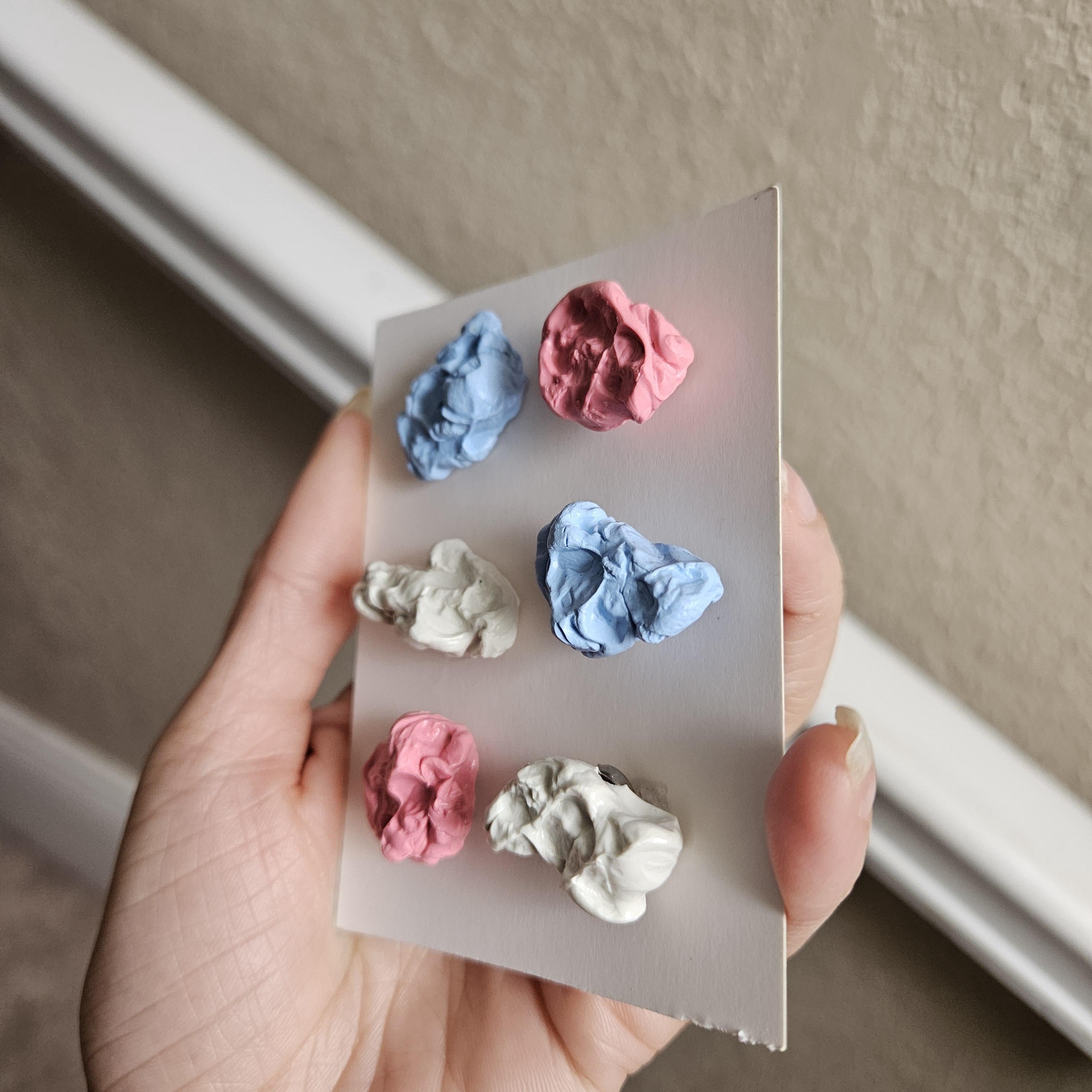 Set of 6 Polymer Clay Chewed Gum Magnets, Miniature Food Decor