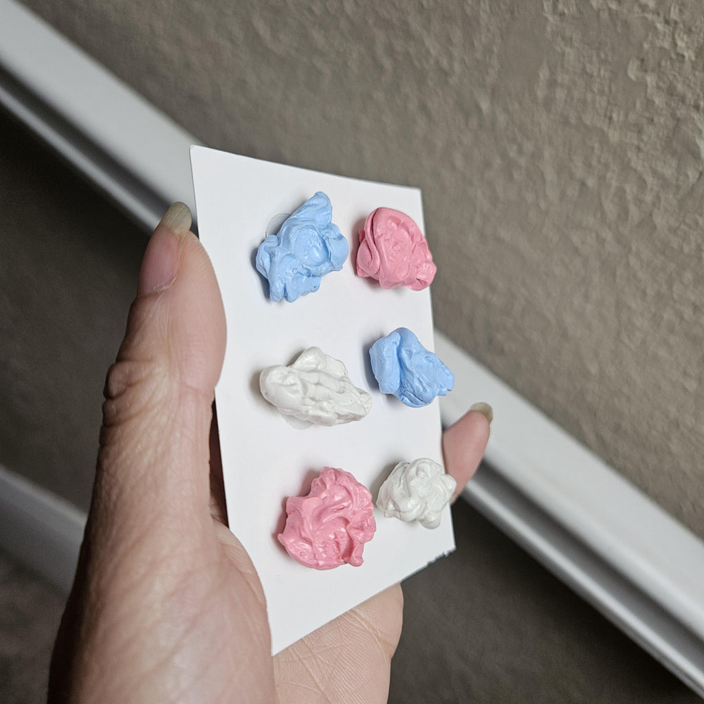 Set of 6 Polymer Clay Chewed Gum Magnets, Miniature Food Decor