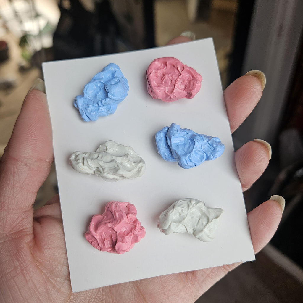 Set of 6 Polymer Clay Chewed Gum Magnets, Miniature Food Decor