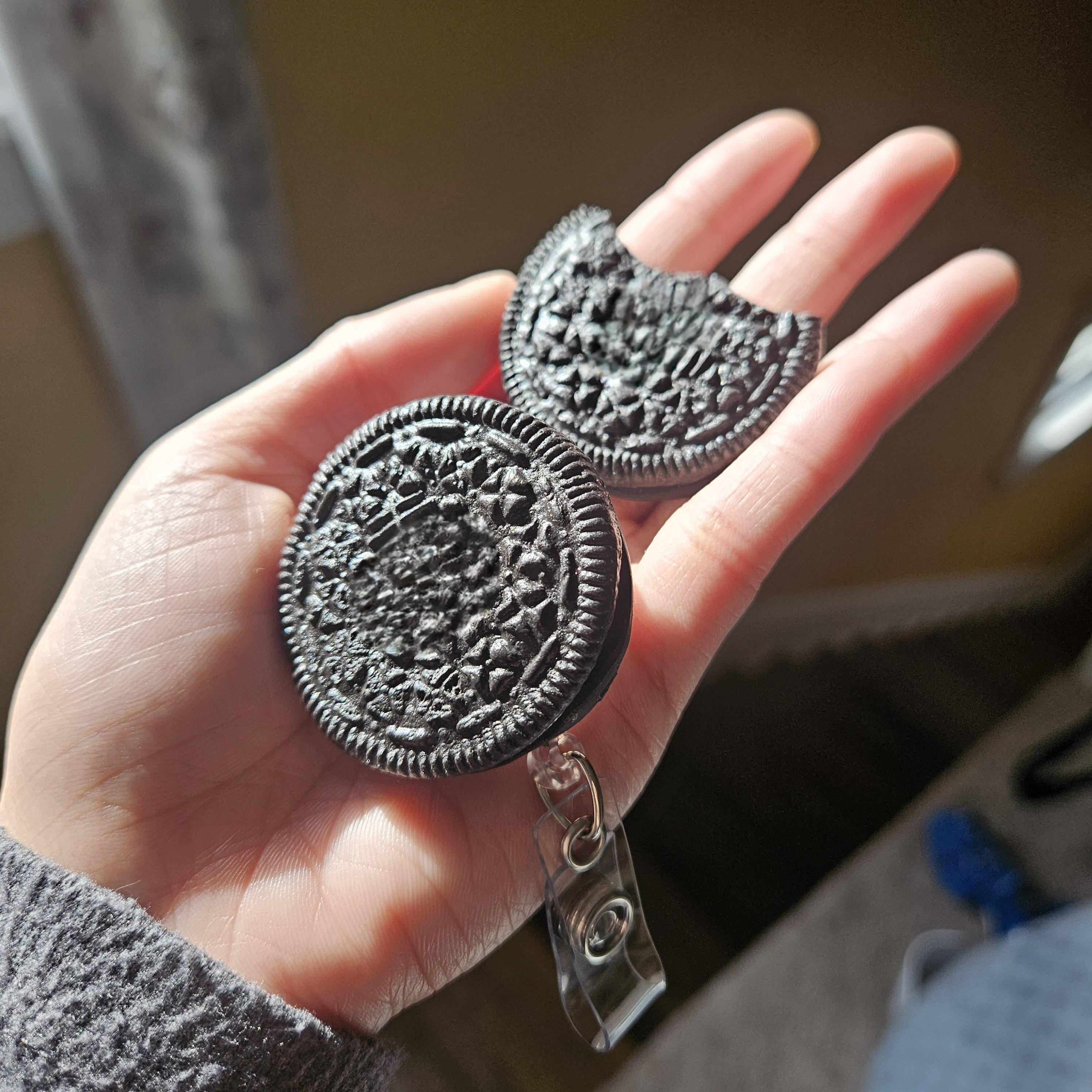 Creme Cookie Badge Clip | Fun & Functional Office Accessory