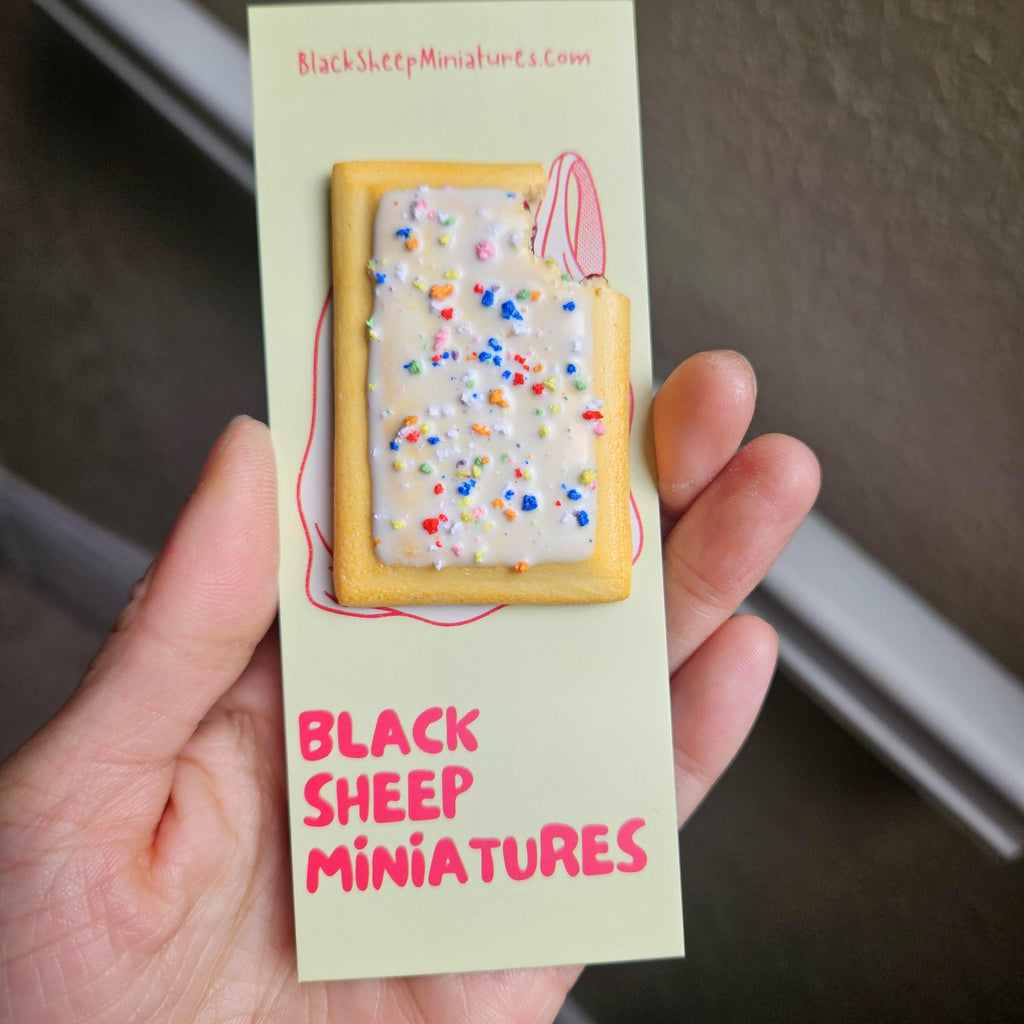 Blueberry Poptart Magnet, Polymer Clay Mini Food Fridge Decor, Toaster Pastry Art