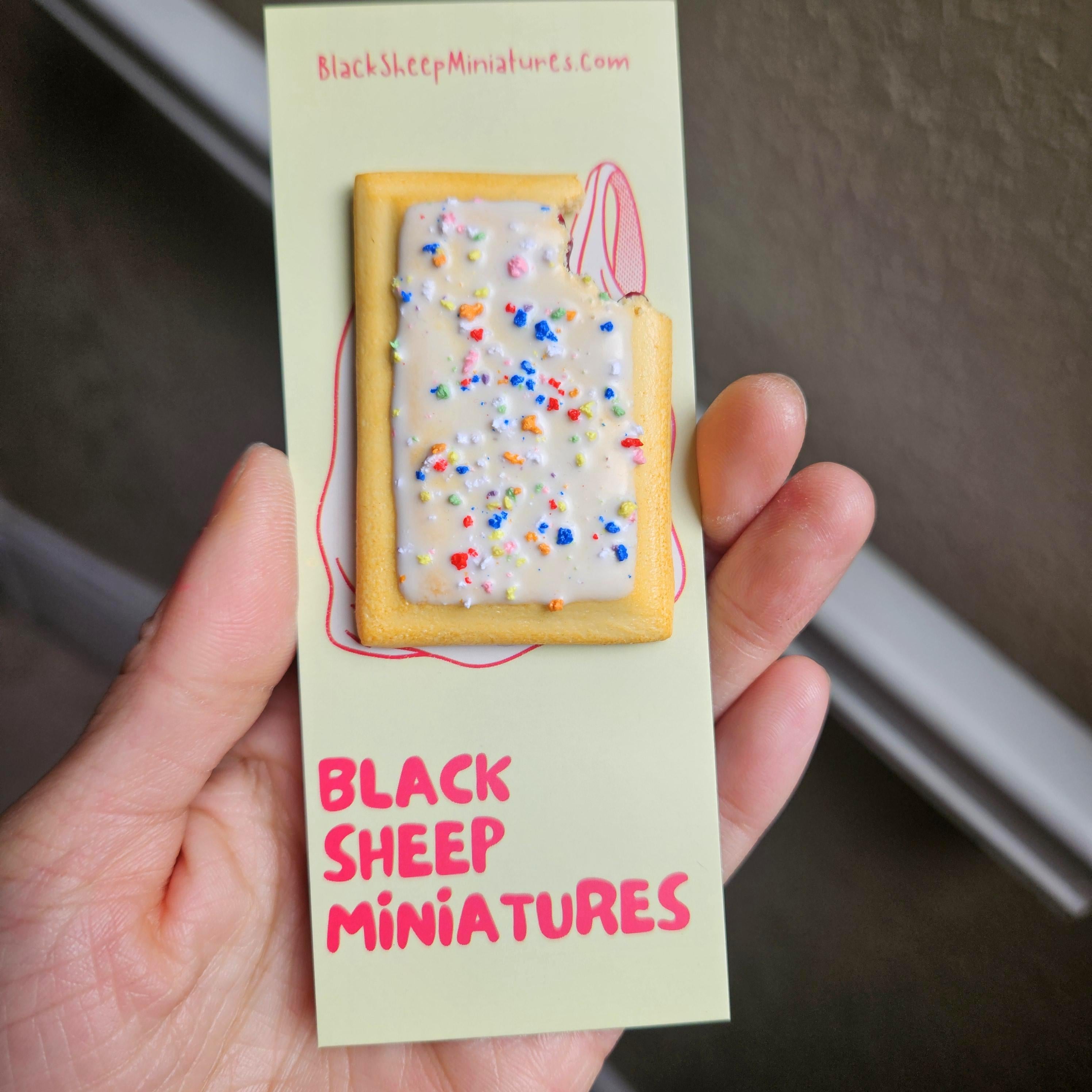 Blueberry Poptart Magnet, Polymer Clay Mini Food Fridge Decor, Toaster Pastry Art
