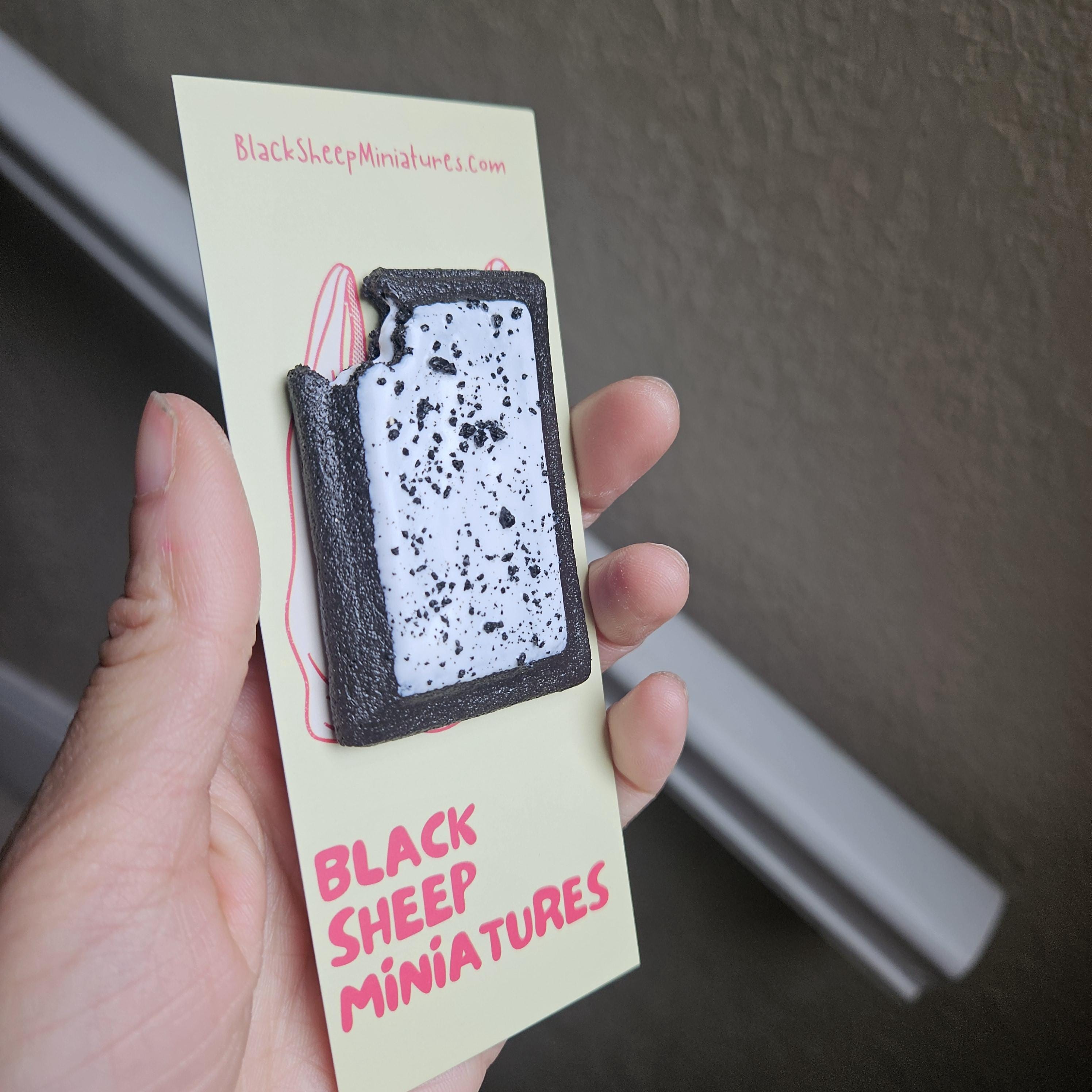 Cookies & Crème Poptart Magnet Polymer Clay Snack Charm