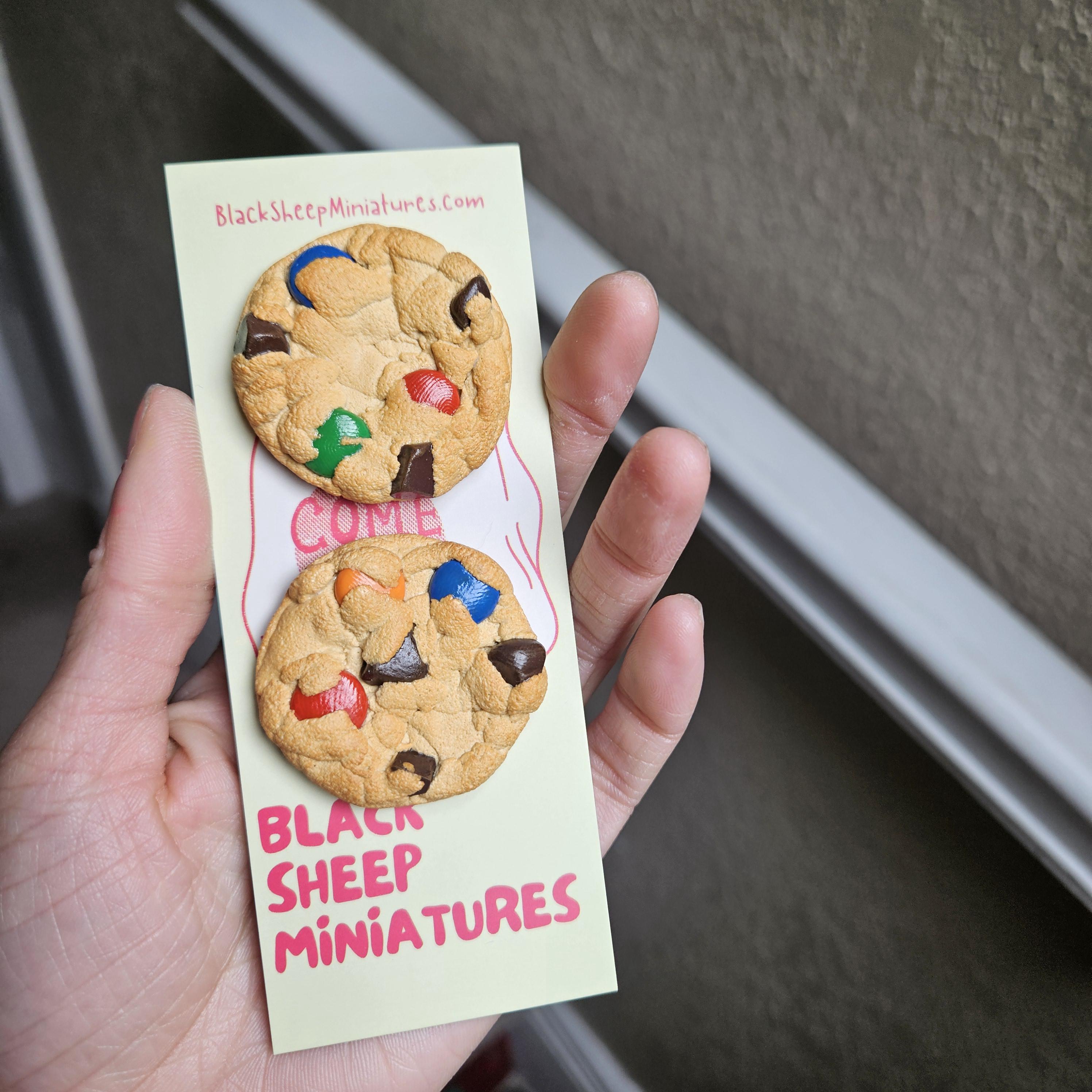 Polymer Clay M&M Cookie Magnet – Fridge, Locker, Office Decor