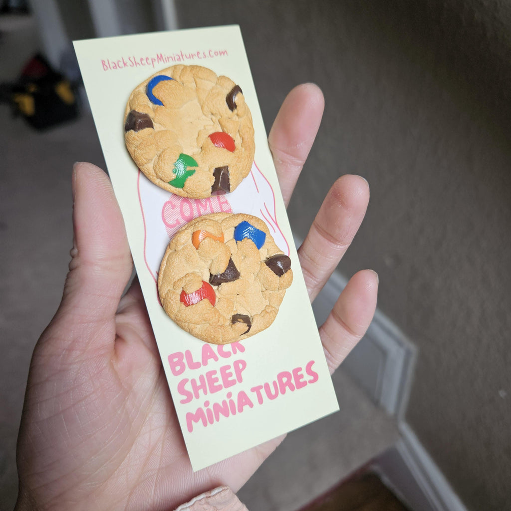 Polymer Clay M&M Cookie Magnet – Fridge, Locker, Office Decor