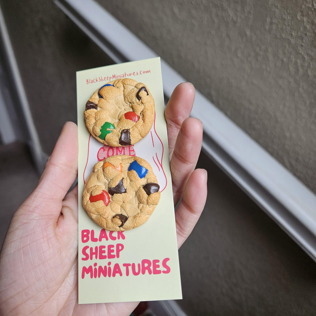 Polymer Clay M&M Cookie Magnet – Fridge, Locker, Office Decor