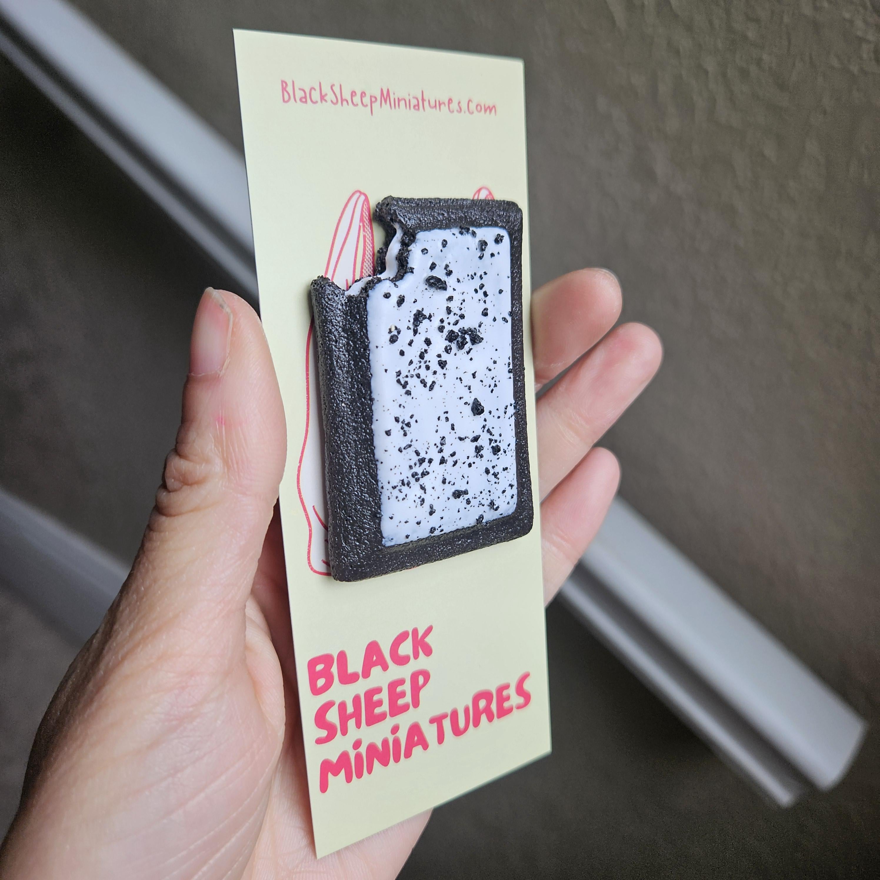 Cookies & Crème Poptart Magnet Polymer Clay Snack Charm