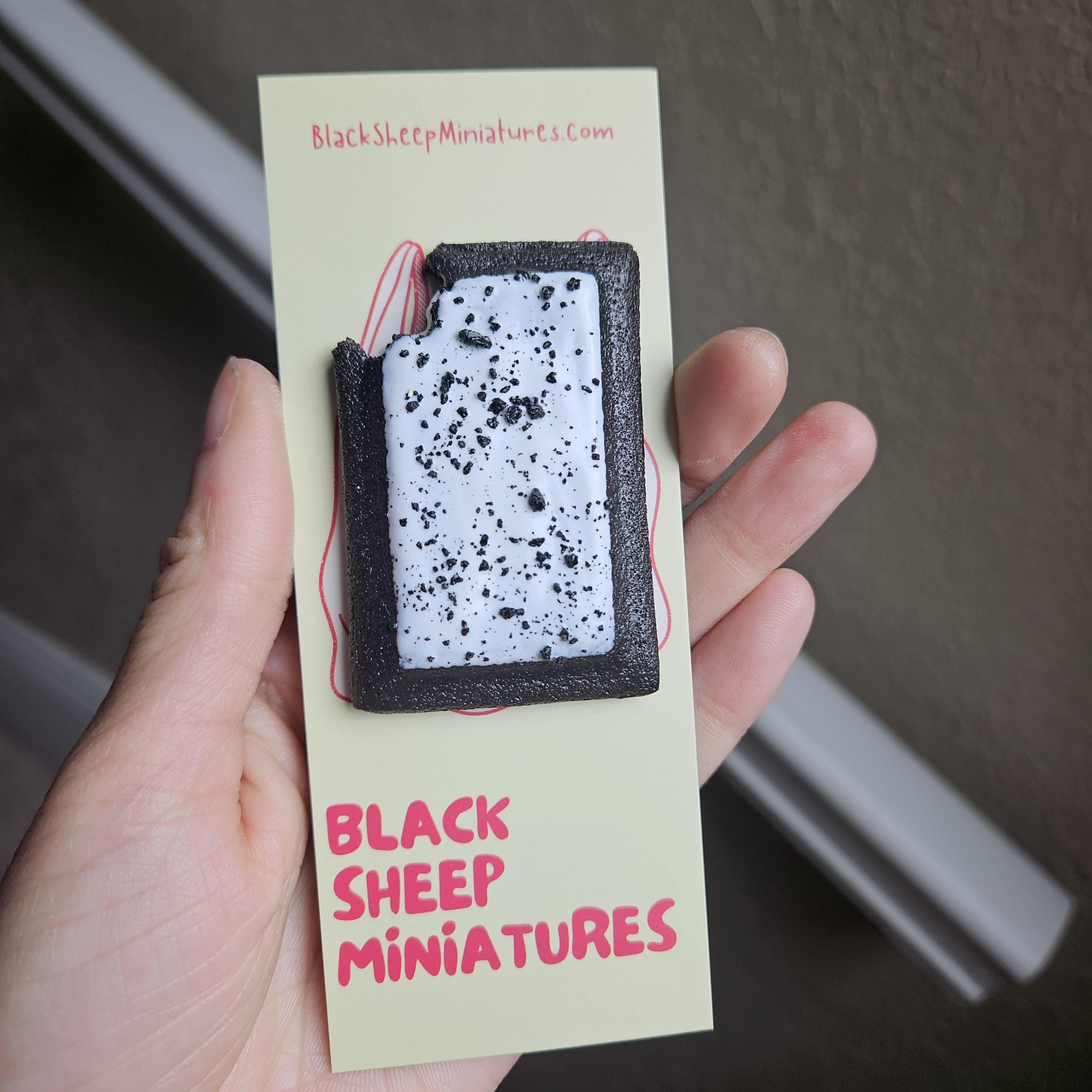 Cookies & Crème Poptart Magnet Polymer Clay Snack Charm