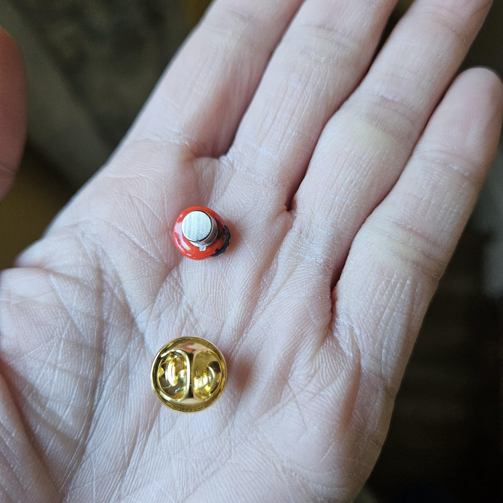 Handmade Lucky Ladybug Pin – Polymer Clay Ladybug Jewelry
