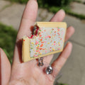 Strawberry Pop-Tart Badge Reel | Cute Nostalgic Snack Accessory | Handmade Badge Holder