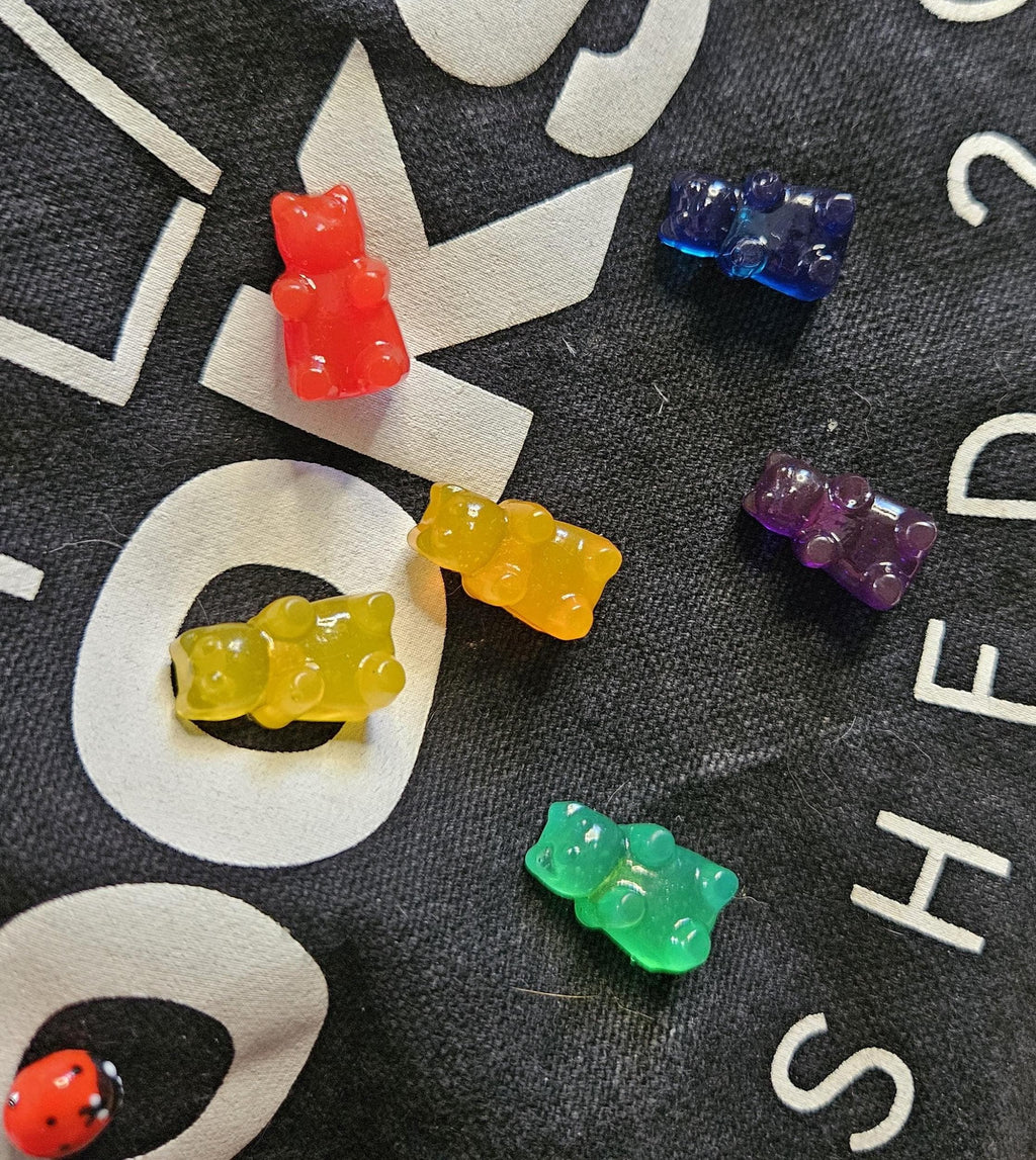 Colorful Gummy Bear Pin Set | Set of 6 Cute Candy Accessories | Handmade
