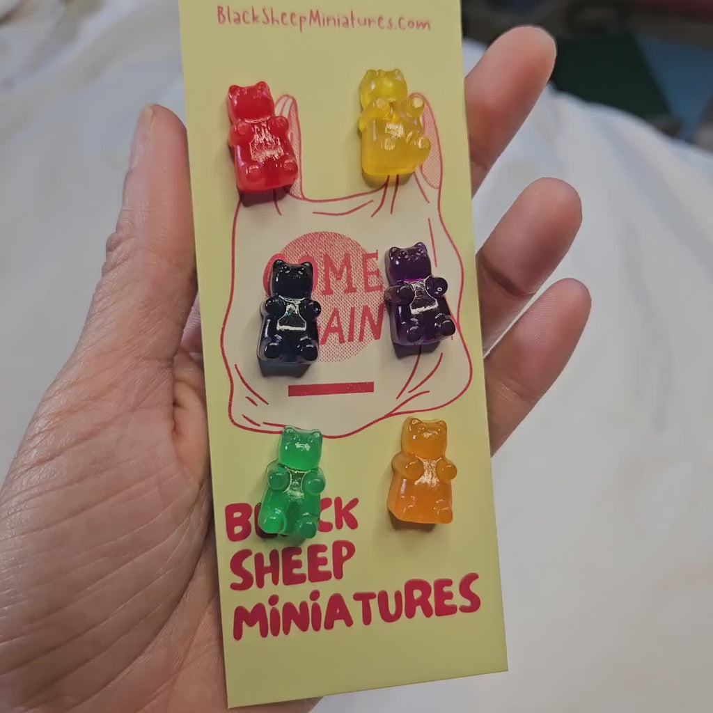 Colorful Gummy Bear Pin Set | Set of 6 Cute Candy Accessories | Handmade