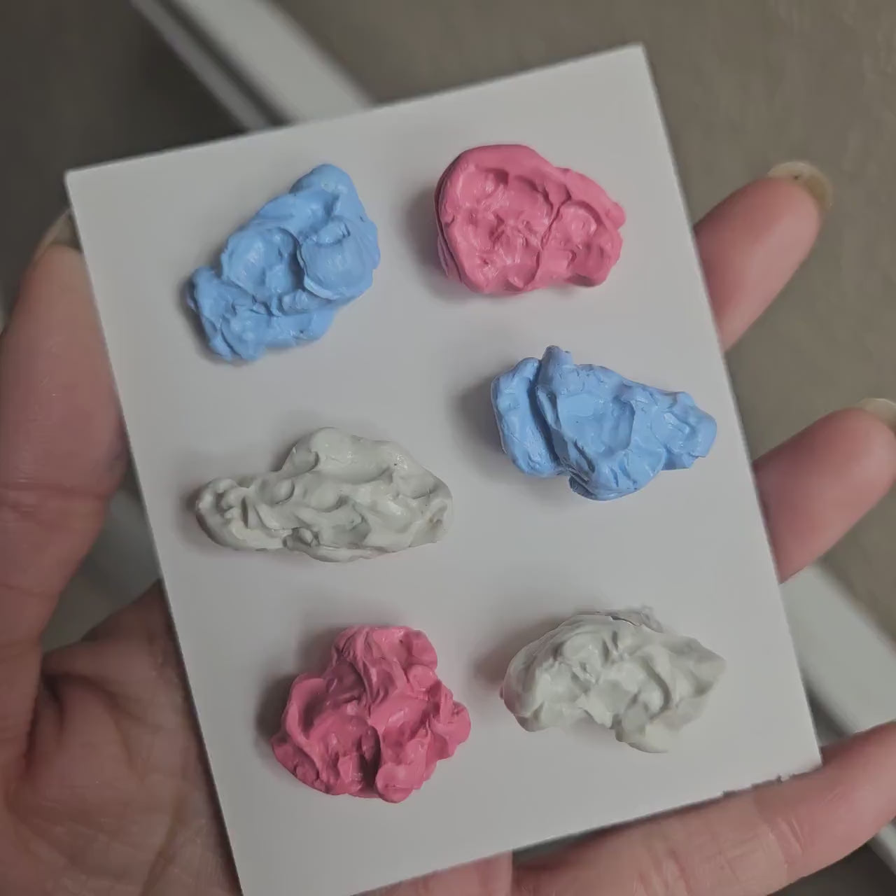 Set of 6 Polymer Clay Chewed Gum Magnets, Miniature Food Decor
